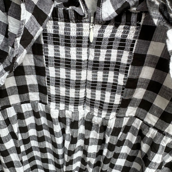 J Crew black and white cotton MIDI Dress in Gingham Size 2 EUC - Picture 8 of 8